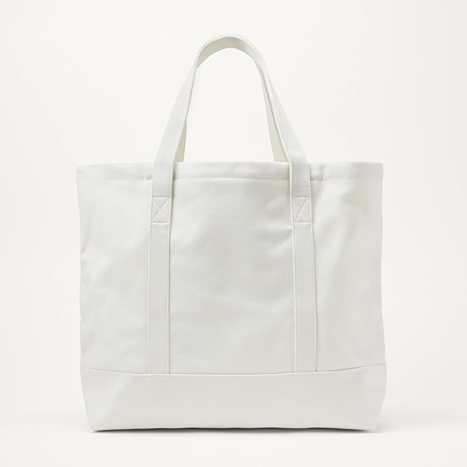Amazon Essentials Unisex Adults' Large Heavy Duty Canvas Beach Tote Bag, Natural, One Size - Image 5