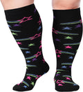 Abodhu Plus Size Compression Socks for Women& Men 15-20mmHg Wide Calf Knee High Socks by Abodhu