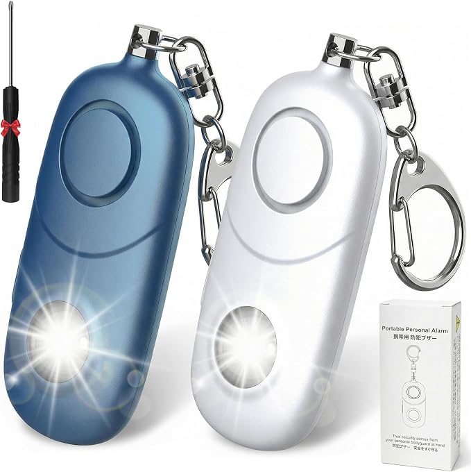 Personal Alarm for Women Keychain Alarm: Qoosea 135dB Emergency Keychain Siren with Strobe Light Loud Siren for Women Kids Students Seniors Emergency Self-Defense for Night Sports by Qoosea-US