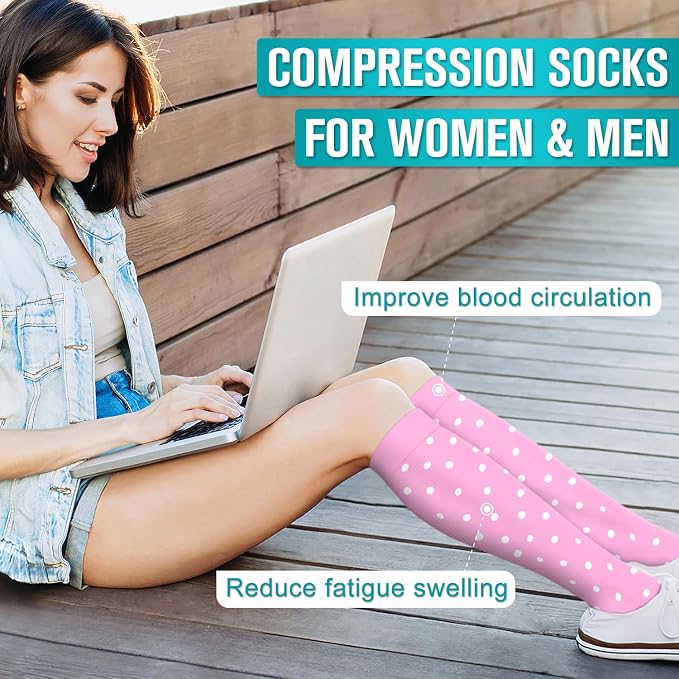 Copper Compression Socks for Women & Men (6 pairs) - Best Support for Nurses, Running, Hiking, Recovery - Image 3