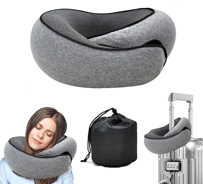 WEERSHUN Travel Pillow for Airplanes, 2026 New Memory Foam Neck Pillow with Chin Wrap for Traveling, Suitable for Airplanes, Offices and Cars by WEERSHUN