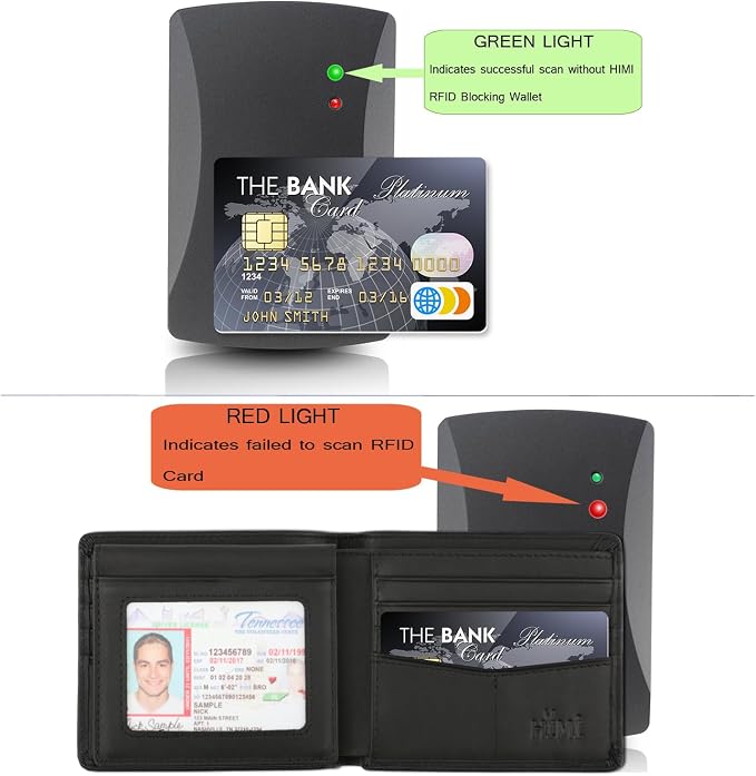 HIMI Wallet for Men-Genuine Leather RFID Blocking Bifold Stylish Wallet With 2 ID Window - Image 5