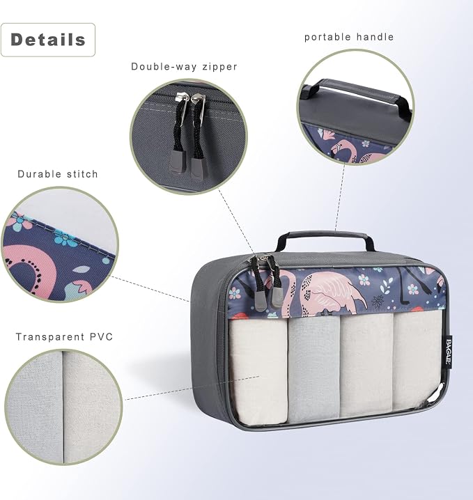 BAGAIL 8 Set/9 Set Packing Cubes Luggage Packing Organizer for Travel, Suitcase Packing Bags for Travel Accessories - Image 3