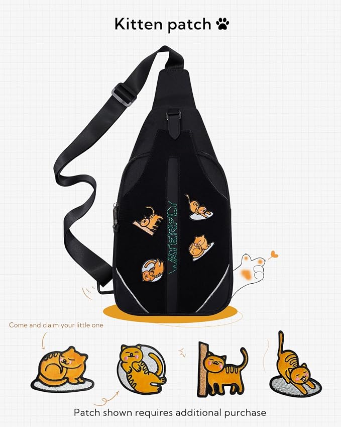 WATERFLY Medium Crossbody Sling Backpack Anti Theft Backpack for Traveling Chest Shoulder Bag - Image 2