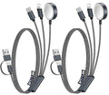 2Pack Travel Essentials for Apple Watch Charger,3-in-2 Multi Charging Cable | Cruise Vacation Camping Essentials for iPhone Charger,Type C/Lightning for iWatch,iPhone 17-12,Xbox Series X&S-5FT Black by Accessoriesforphoneandelectricproducts