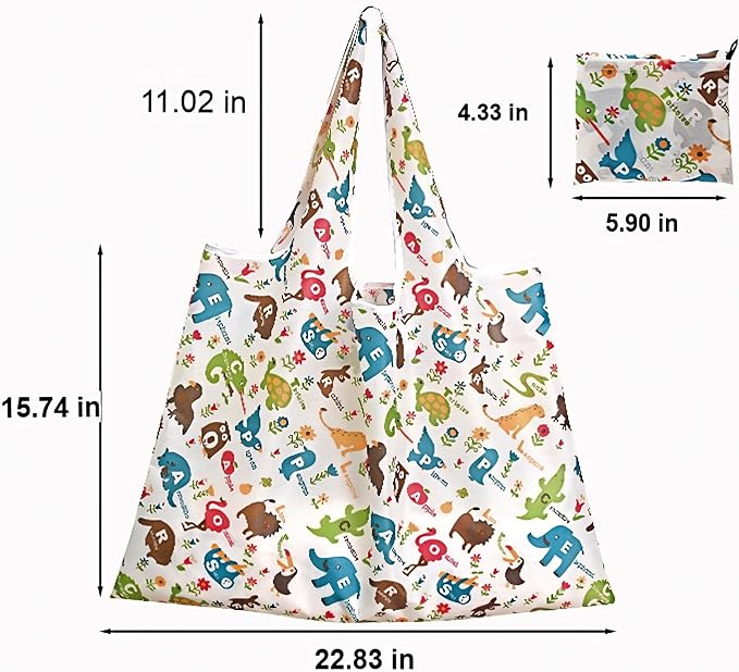 CISMARK Extra Large 50lbs Foldable Reusable Shopping Bags kitchen reusable grocery bags Washable Polyester Bags in Pocket - Image 4