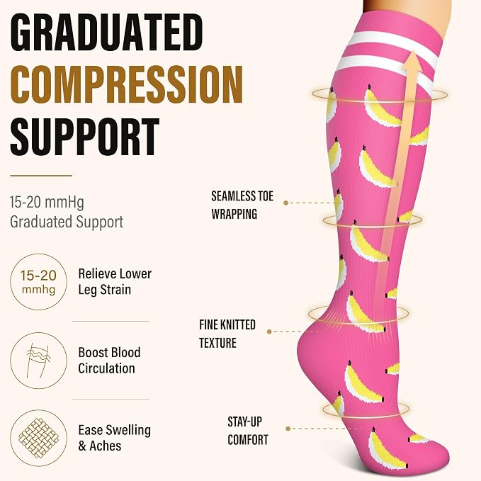 FEYHAY Copper Compression Socks (3 Pairs) 15-20 mmHg Circulation is Best Athletic & Daily for Men & Women, Running, Climbing - Image 7