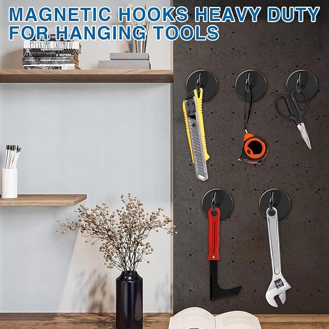 LOVIMAG Magnetic Hooks, Cruise Essentials 2026, 25 Pack-170LBS | Heavy Duty Strong Magnet Hook for Cruise Cabin, Refrigerator Fridge, Ship, Classroom, Kitchen Grills, Black - Image 7