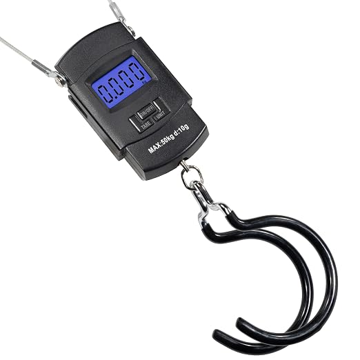 CyclingDeal Backlit LCD Display Digital Bike Scale - Electronic Balance with Double Hanging Hook Measures in kg, lbs, jin, oz - More Stable & Accurate - Max. Load Capacity 110 lbs by CyclingDeal