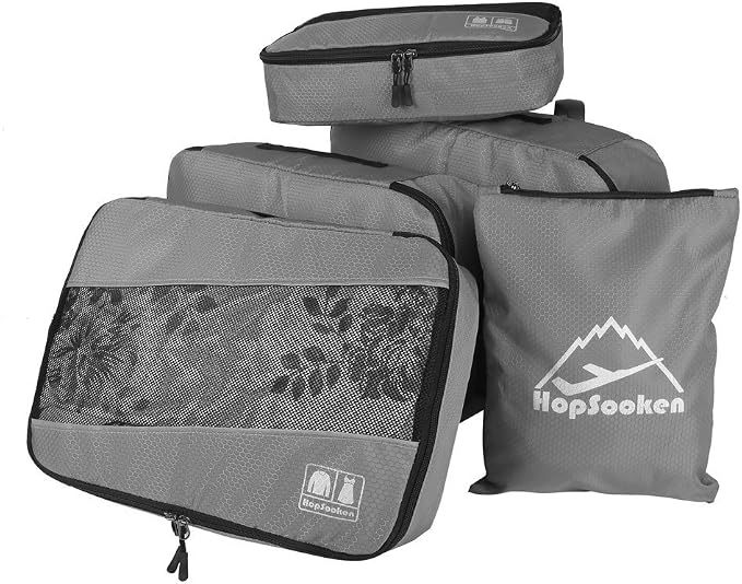 5 Set Packing Cubes for Travel Large Suitcase Luggage Organizer Bags Travel Accessories Vacation 4 Cubes 1 Laundry Pouch Bag - Image 4