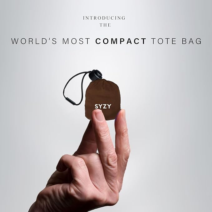 SYZY World's Most Compact Travel Tote Bag Portable Shopping Beach Market Bag - Reusable Collapsible Stuffable - Image 3