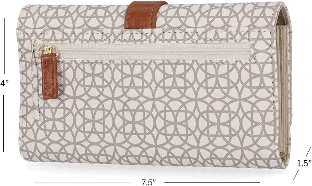 Mundi File Master Womens RFID Blocking Wallet Clutch Organizer With Change Pocket - Image 3