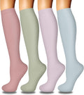 4 Pairs Compression Socks for Women Circulation-Best Support for Nurses,Running,Athletic,Travel by Iseasoo