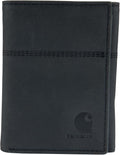 Carhartt Men’s Full Grain Saddle Leather Wallets, RFID Blocking Bifold, Trifold, and Front Pocket Options, Gifts for Men by Carhartt