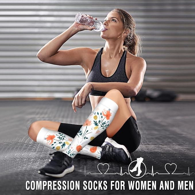 6 Pack Copper Compression Socks for Women and Men Circulation-Best Support for Medical,Running,Nursing,Athletic - Image 2