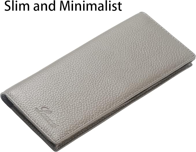 Ultra Slim Thin Leather Women Wallet RFID Blocking Credit Card Holder Bifold Long Ladies Billfold - Image 2