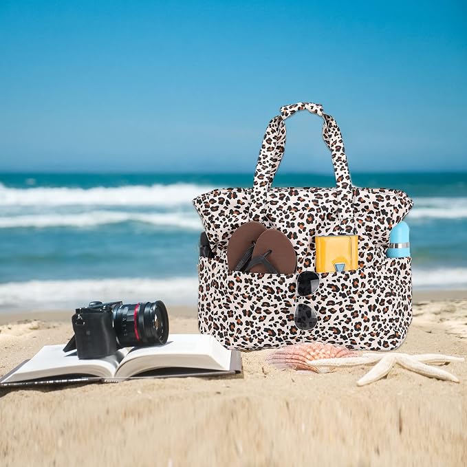 Bluboon Beach Bags for Women, Large Waterproof Tote Bag With Wet Compartment for Pool Weekender Travel Gym - Image 3