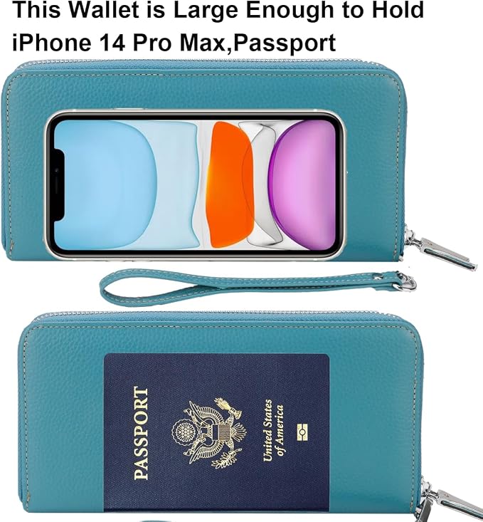 Small Compact Women Wallet RFID Blocking Genuine Leather Bifold Purse with ID Windows - Image 5