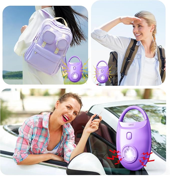 Personal Safety Alarm for Women – 130dB Loud Emergency Siren, Self Defense Keychain with LED Strobe Light, Safe Sound for Children, Girls, Students - Image 5