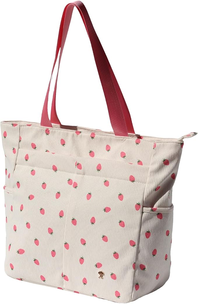 ESVAN Original Floral Tote Bag Large Shoulder Bag with Multi Pockets for Gym Travel Beach Daily Bags - Image 3