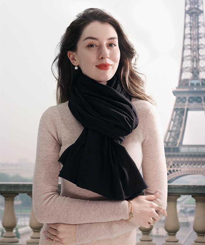 VENVSBEE Shawl Wraps for Women, Travel Scarf Soft Blanket Wrap Pashmina Travel Accessory for Airplane - Image 3