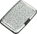 RFID Aluminum Wallet Credit Card Protector Case Holder for Men Women | Mini RFID Aluminum Wallet Credit Cards Holder Business Card Case Metal ID Case for Men Women(Grey Leopard Print) by ELFISH