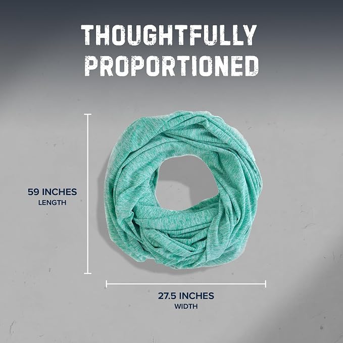Zero Grid Infinity Travel Scarf Loop with Hidden Zipper Pockets for Passport, Phone, Cash, Cards - Image 6