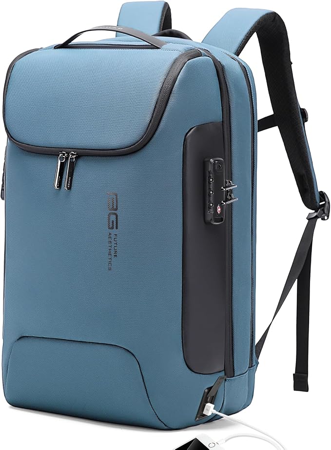 BANGE Anti-Theft Travel Backpack,Waterproof Fashion Work Backpacks,High Tech Backpack with USB3.0 Charging Port,Business Laptop Backpack Fits 17.3 Inch Notebook for Women by BANGE