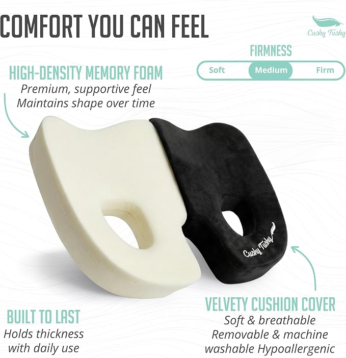 Premium Foldable Piriformis Seat Cushion - Piriformis Pain and Sciatic Pain Relief Cushion - for Home & Office Use, Perfect for Travel or Driving - Image 3