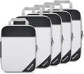 Gonex Compression Packing Cubes for Travel, Mesh Bags Luggage Organizers | Set of 4/5/6/7/10 for Essentials, Extensible, Fits 20"Carry-on Suitcases, See-through Mesh, Double Zipper Compression by Gonex