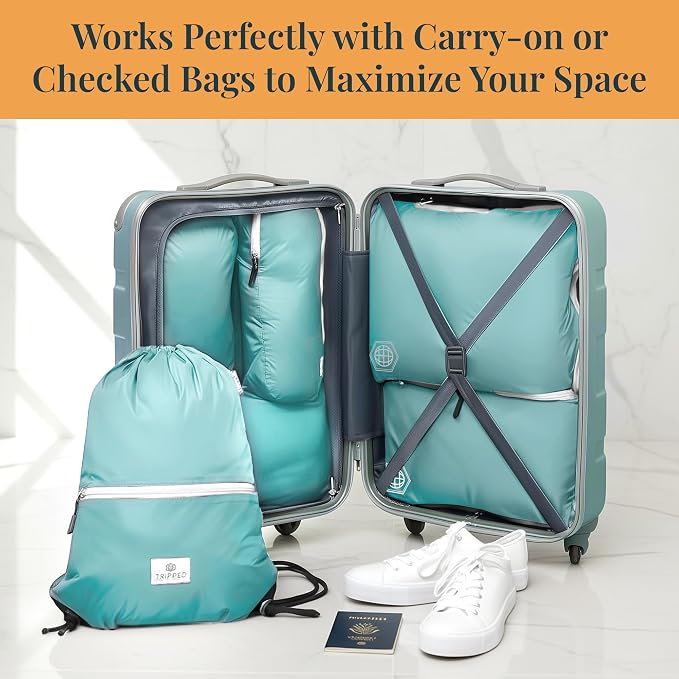 TRIPPED Travel Gear Extra Large Compression Packing Cubes 6-Piece Set - Image 2