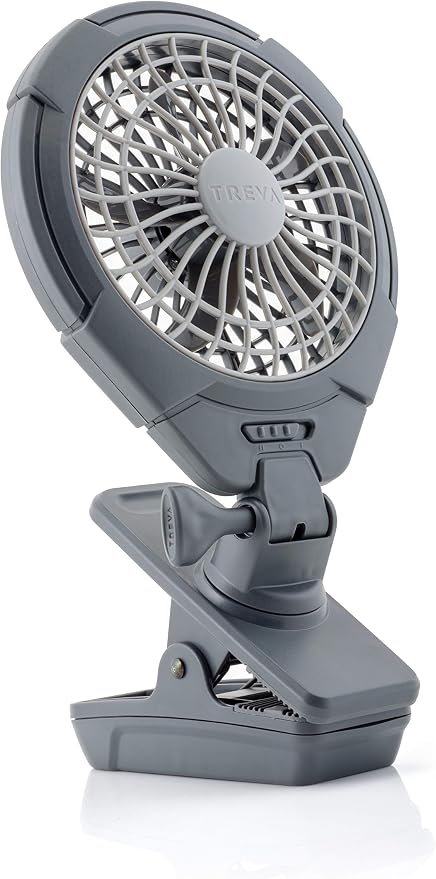 O2COOL Treva 5 in Battery Powered Clip Fan with Clamp 2-Pack | Yes - Image 4