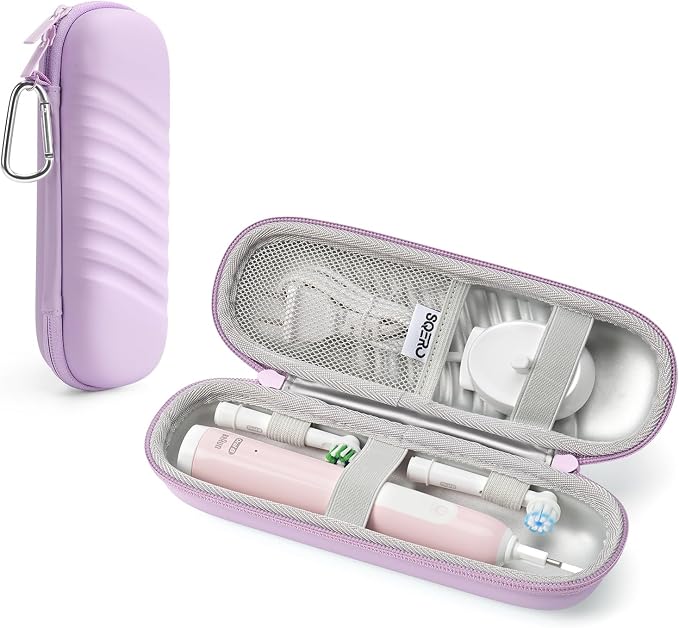 SQERO Electric Toothbrush Case for Oral-B Pro/iO/Philips Sonicare, Waterproof Traveling Toothbrush Storage Bag with Mesh Pocket Covers Protection | Waterproof Traveling Toothbrush Storage Bag with Mesh Pocket Covers Protection by SQERO