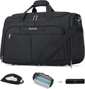 Hanke Carry On luggage Bags for Travel, Large Foldable Duffle Bag for Travel, Softside Lightweight Travel Bag Carry On Bags for Airplanes Women, Travel Tote Bags for Women Men.（Black） by Hanke