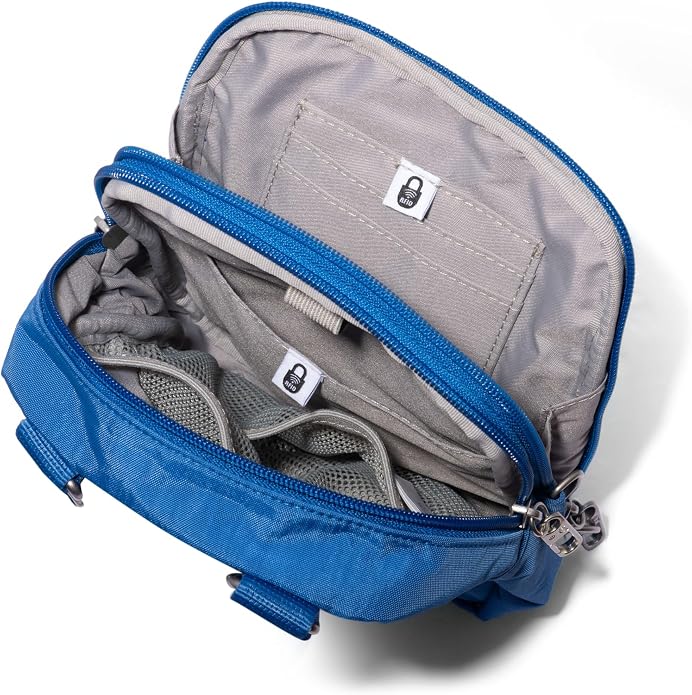 Baggallini Securtex® Anti-theft Mini Everything Crossbody Bag, 6.3"x8.25" Rfid, Locking Zippers & Cut-resistant Strap - Image 10