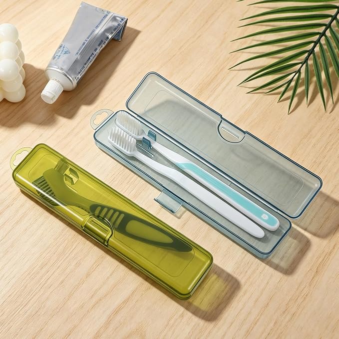 2 Pack Toothbrush Case for Traveling, Portable Toothbrush Travel Case with Breathable Holes Compact Toothbrush Holder for Travel Vacation Camping Gym Business Trips Office Cruise - Image 7