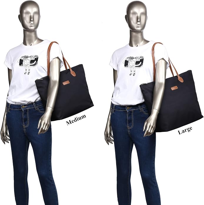 Water Resistant Light Weight Nylon Tote Bag Handbag - Image 2