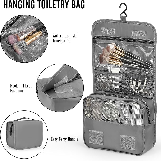 Veken 10 Set Packing Cubes for Travel Essentials,Anti-Wrinkle Buckled Suitcase Organizer for Shoe & Toiletry Bag,Carry On Luggage Bag with 99+ Count Mesh Holes for Airplane & College Dorm Accessories - Image 3