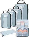 BAGSMART Compression Packing Cubes, 6 PCS Packing Cubes for Suitcases, Travel Bags Organizer for Luggage, Lightweight Packing Cube for Travel Essentials by BAGSMART
