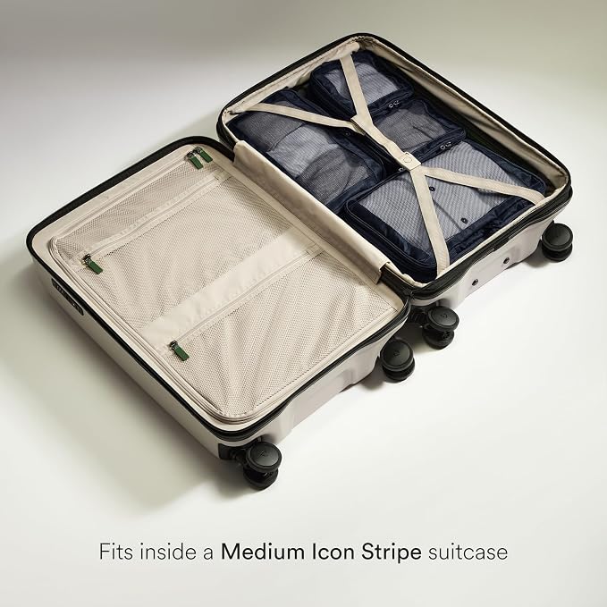 ANTLER - Compression Packing Cubes for Travel, Luggage Organiser for Suitcases or Bags, Travel Accessories, Set of 4, Navy Blue - Image 5