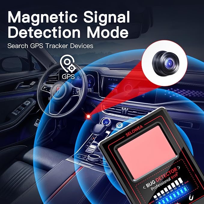 Hidden Camera Detector, Anti Spy Bug GPS Tracker Finder for Travel | Portable; Professional - Image 5