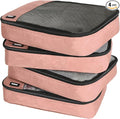 Packing Cubes for Travel Essentials,4 Set Packing Cubes for Suitcases,Lightweight Mesh Luggage Organizer Bag,Meat pink by GoloniYourStyleYourRule