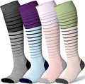 LEVSOX Viscose Made from Bamboo Compression Socks for Pregnant Women 20-30 mmHg Knee High Cute Mens Supports Socks for Travel by Levsox