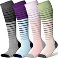 LEVSOX Viscose Made from Bamboo Compression Socks for Pregnant Women 20-30 mmHg Knee High Cute Mens Supports Socks for Travel by Levsox