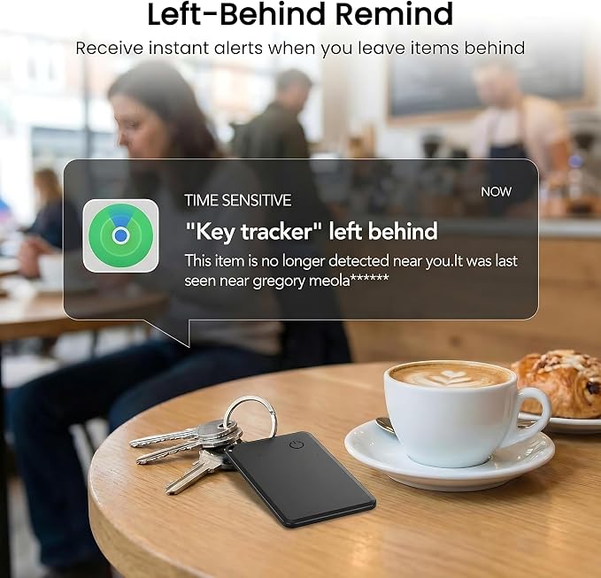 MFi Certified Wallet Tracker Card Compatible with Apple Find My Air Tag iOS | Slim Bluetooth Tracker Card For Wallets Passports Luggage With Rechargeable Battery Waterproof No Subscription Item Locator - Image 3
