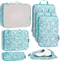 Bagail Ultralight Compression Cubes 7 Set - 3 Packing Cubes, 3 Organizers, and 1 Shoe Bag by BAGAIL
