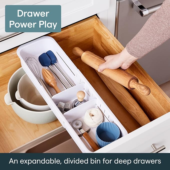 YouCopia DrawerFit Sliding Drawer Sorter, Adjustable Drawer Organizer - Image 2