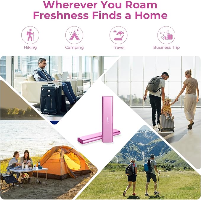 Wider Aluminum Toothbrush Travel Case, Portable Travel Toothbrush Holder, Durable Manual Toothbrush Box Container for Traveling, Bathroom, Camping, Business Trip, Pink - Image 9