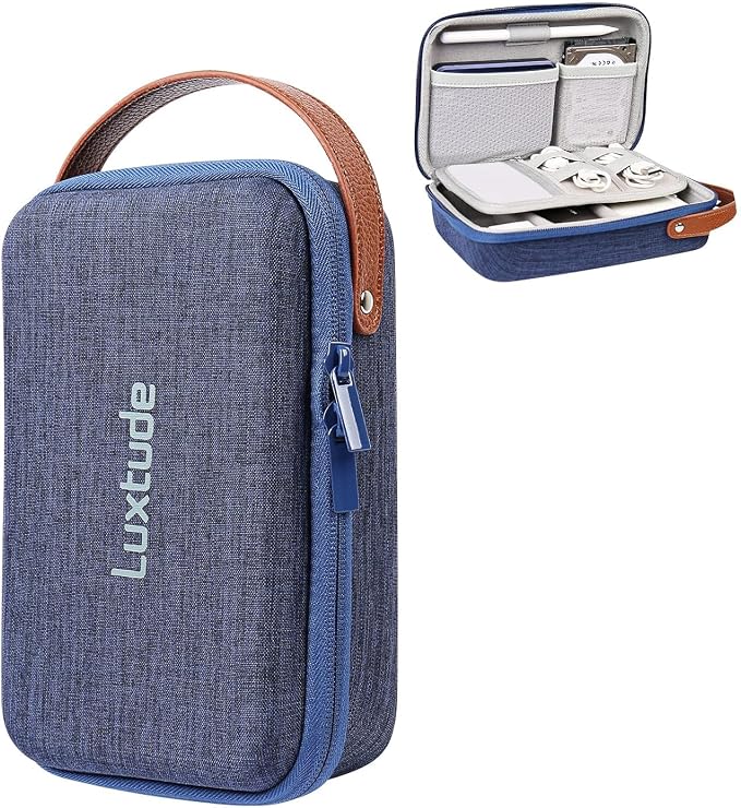 Tech Organizer Travel Case, Portable Electronics Organizer | Hard Shell Zipper Case for Charging Cables, Power Banks and Other Travel Essentials (External Size 8.5 x 5.9 x 2.5 Inch) - Image 4