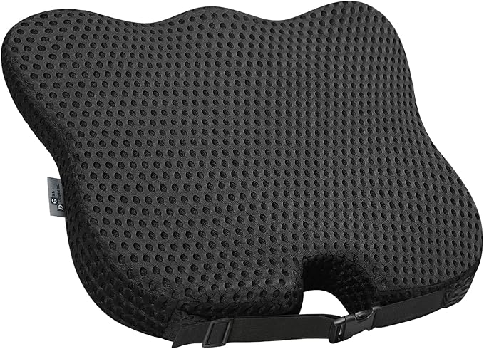 Wedge Car Seat Cushion for Better Visibility & Sciatica Pain Relief | High Density Memory Foam, Non-Slip Ergonomic Car Seat Cushion for Driving, Universal Fit for Car, SUV,Truck & Tractor by DreamerCar
